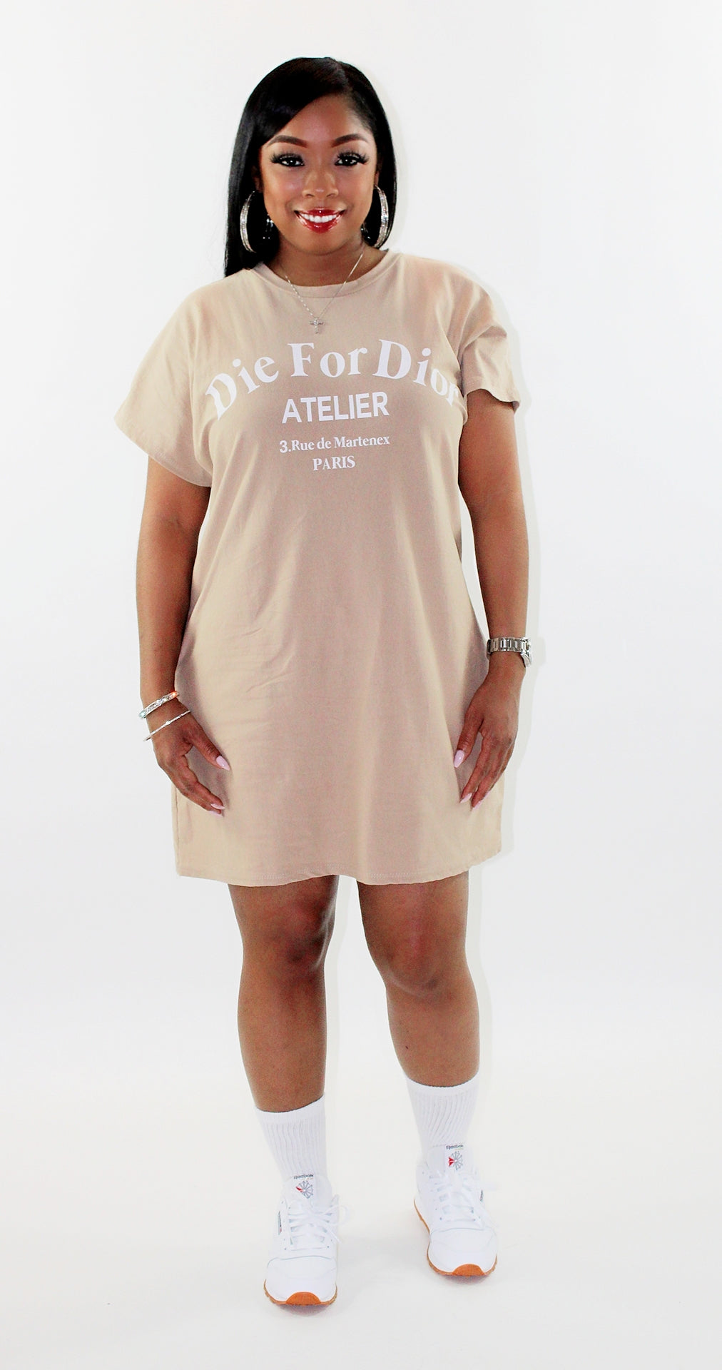Camel t shirt dress on sale
