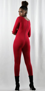 Red Long Sleeve Bodysuit